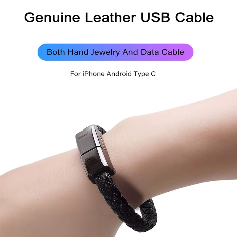 Bracelet USB Charging Cable Fast Charge Type C Data Cord for Iphone 14 13 Pro Max for Samsung Huawei Xiaomi USB C Micro Cable