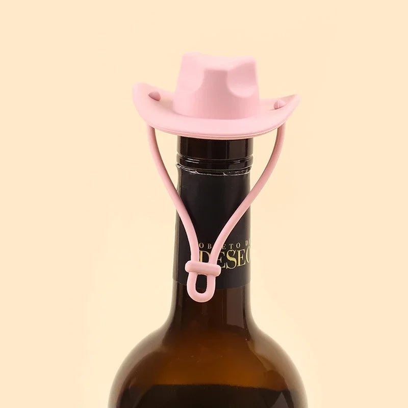 Creative Cowboy Hat Wine Cork Stopper - Fun Leak-Proof Beverage Sealer for Kitchen & Bar