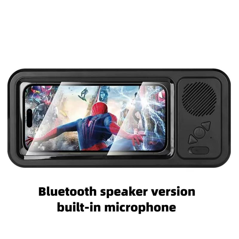 Bathroom Shower Waterproof Phone Holder Bluetooth Speaker 360°Rotation Touch Screen Mobile Phone Box Watch Movie Listening Music