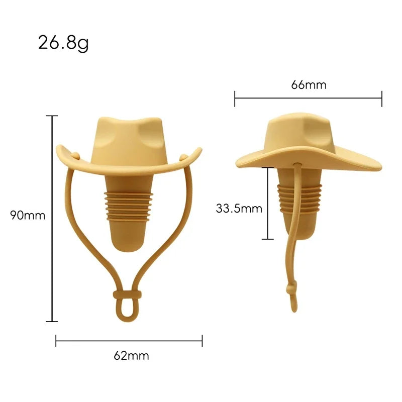 Creative Cowboy Hat Wine Cork Stopper - Fun Leak-Proof Beverage Sealer for Kitchen & Bar