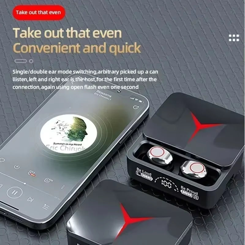 M90 TWS Wireless Bluetooth Earbuds – HiFi Stereo Headphones with Mic, Touch Control, Deep Bass, Low Latency for Gaming, Sports & Smartphones