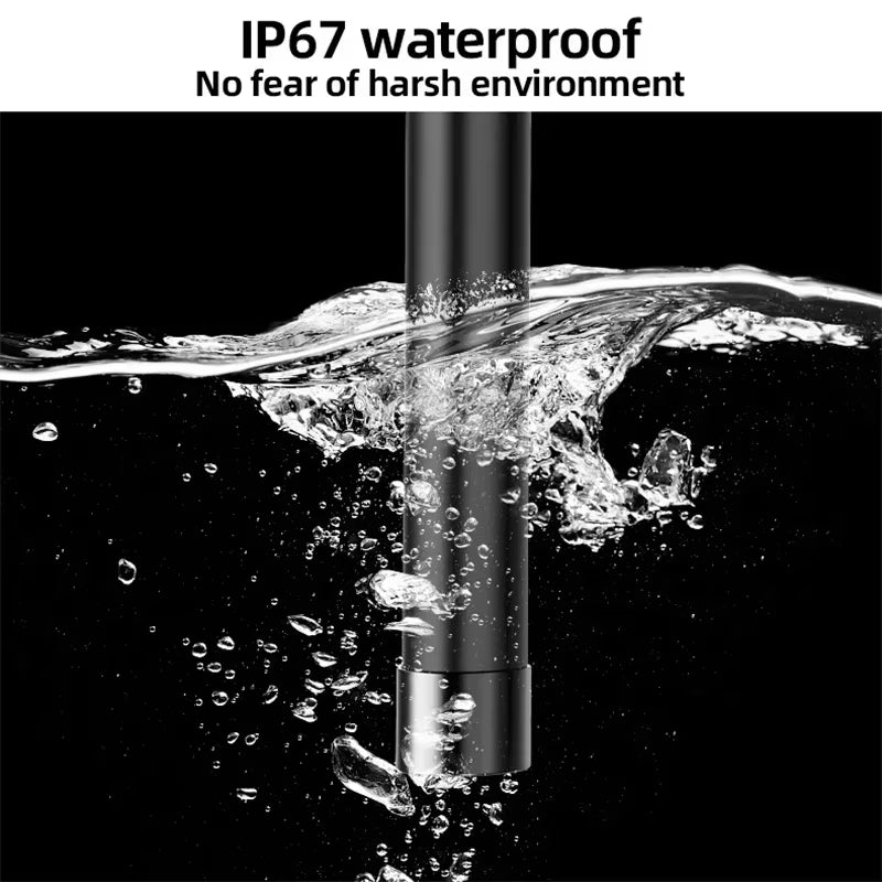 Industrial Borescope 3-in-1 Endoscope Camera – 6 LED Lights, IP67 Waterproof, Type-C & OTG Inspection Camera for Pipeline, Automotive & Home Repair