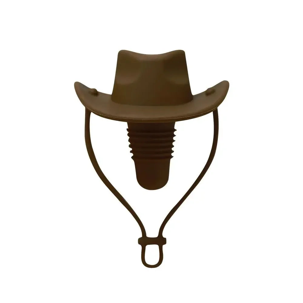 Creative Cowboy Hat Wine Cork Stopper - Fun Leak-Proof Beverage Sealer for Kitchen & Bar