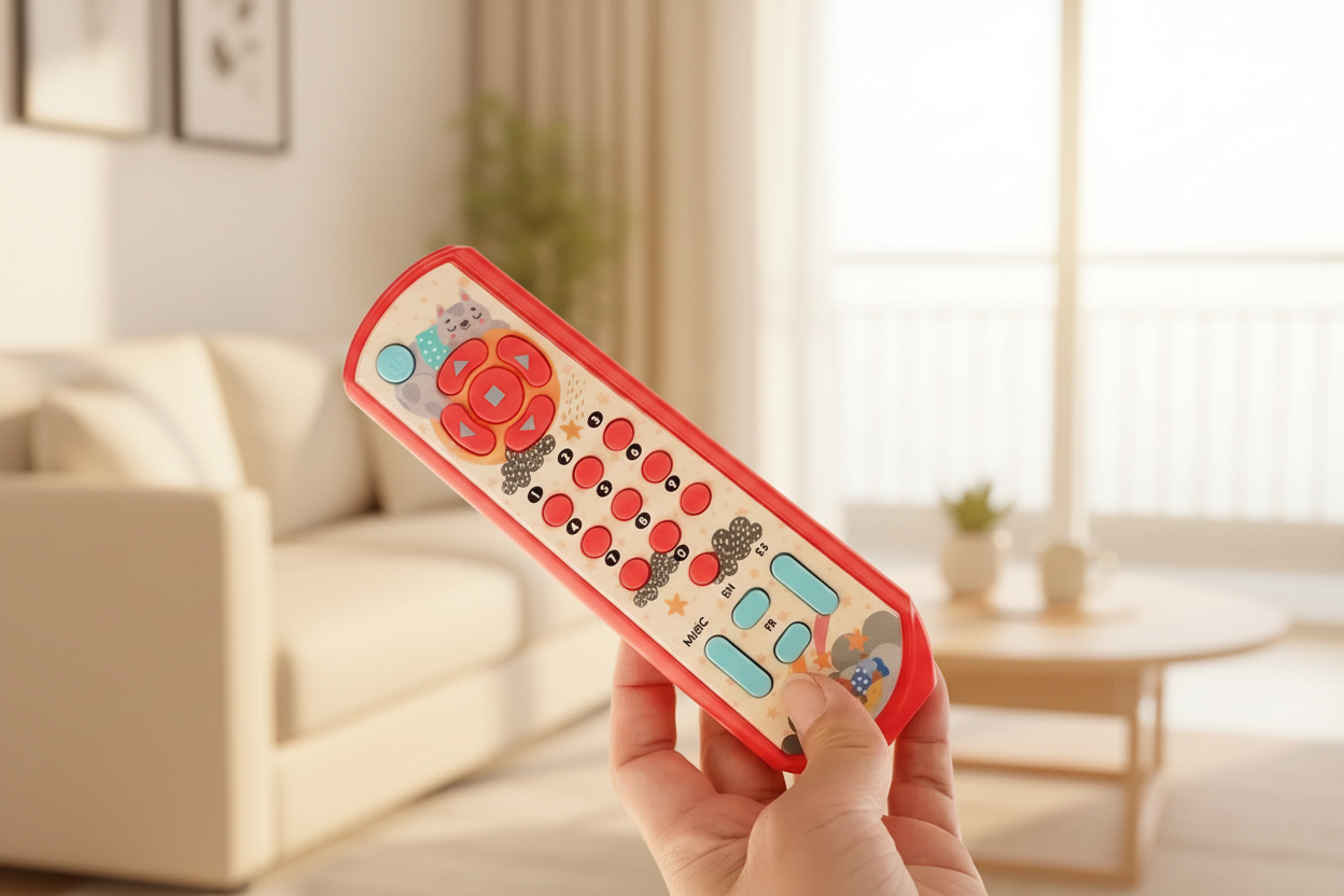 Baby Remote in Living Room Setting