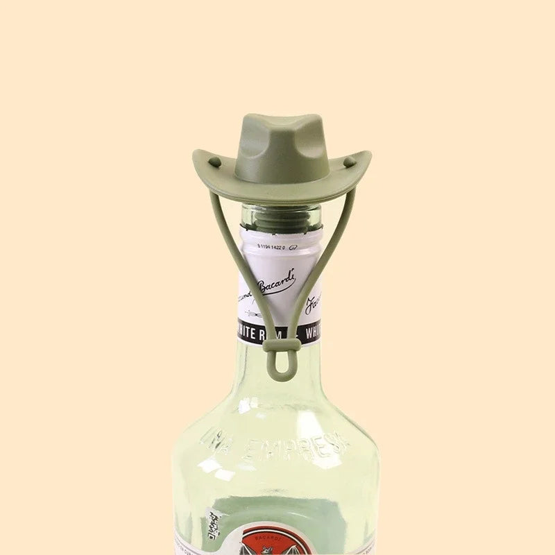 Creative Cowboy Hat Wine Cork Stopper - Fun Leak-Proof Beverage Sealer for Kitchen & Bar